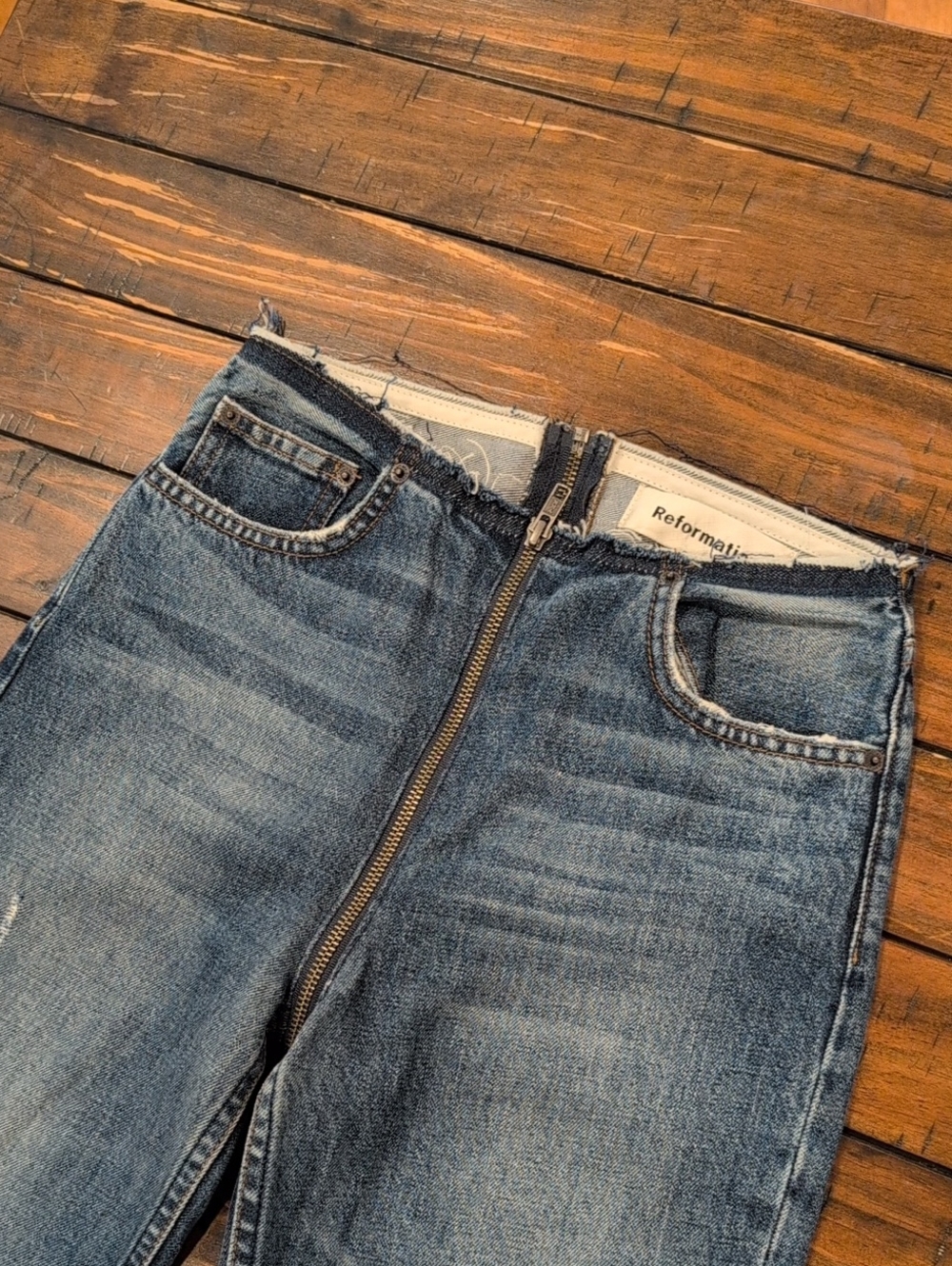 Reformation Zipper Jeans Zip Around